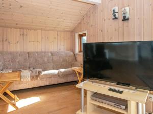 A television and/or entertainment centre at 6 person holiday home in Ansager