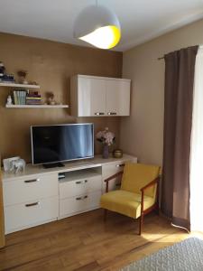 Televízia a/alebo spoločenská miestnosť v ubytovaní Apartment Zeljka Lovreta