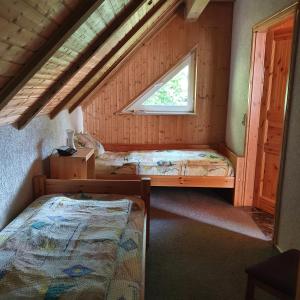 Postel nebo postele na pokoji v ubytování Schau ins Land