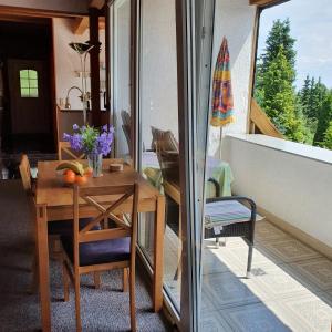 Balkón nebo terasa v ubytování Schau ins Land