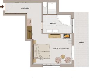 Plan piętra w obiekcie Hotel Gundolf