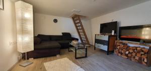 Μια τηλεόραση ή/και κέντρο ψυχαγωγίας στο Jacuzzi, Hot Tub, and Sauna Retreat near Hévíz +20 φωτογραφίες