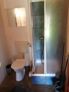 Kúpeľňa v ubytovaní Lisztes Apartman (medencés, nádfedeles, Zamárdi)