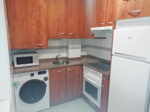 Kuchyň nebo kuchyňský kout v ubytování Apartamento Conlledo + 28 fotografií