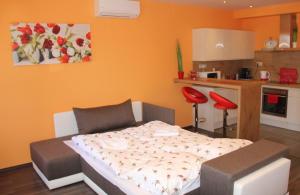 Kuchyňa alebo kuchynka v ubytovaní Zafír Sziget Apartman