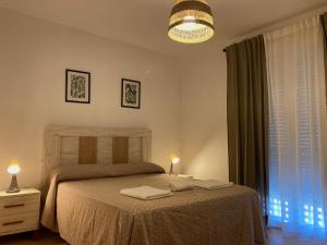 Postel nebo postele na pokoji v ubytování Apartamentos "EL BARCO"