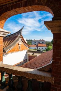 a view from the balcony of a building at Kinmenhouse of Old Tiles No 4 in Jincheng