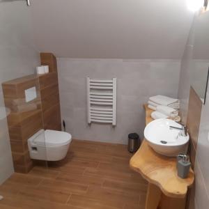 Een badkamer bij Mazurska Stodola