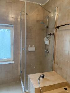 A bathroom at Piroska Apartment