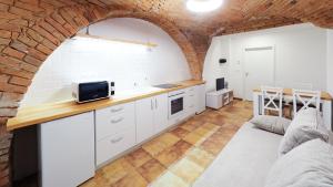 Kuchyňa alebo kuchynka v ubytovaní Apartmány Habánská, celý dům
