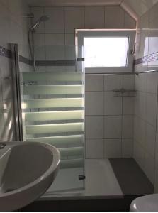 Et badeværelse på Ferienhaus am Weserradweg