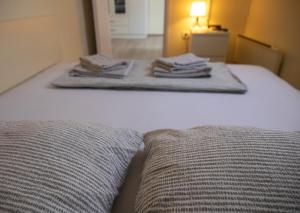 Ein Bett oder Betten in einem Zimmer der Unterkunft Dixy apartman