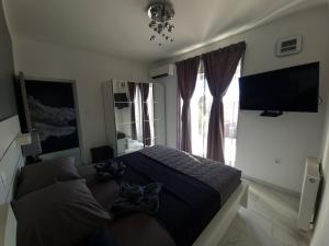 TV a/nebo společenská místnost v ubytování TJ Apartment