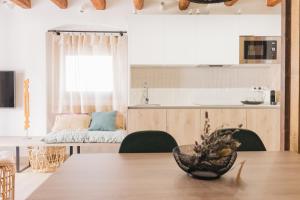 Kuchyňa alebo kuchynka v ubytovaní Apartaments la Rambla - Esperó de Bolós - 4 pers
