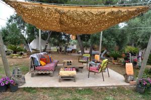 Zahrada ubytování Glamping at a Lovely Tent in Skiaxtro- Marathopoli