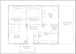 rysunek planu piętra domu w obiekcie Waldchalet am Eichhof w mieście Innsbruck