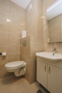 een badkamer met een toilet en een wastafel bij Apartments Viva Oliva in Budva