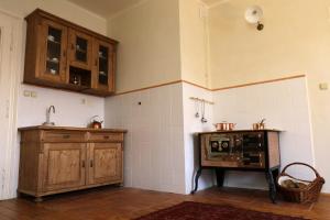 Kuchyň nebo kuchyňský kout v ubytování Historické apartmány Zelenohorská pošta