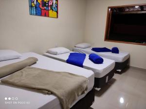 Katil atau katil-katil dalam bilik di Pousada Pato Mergulhão