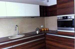 Dapur atau dapur kecil di Ustka Apartament Lux