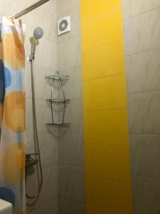 a bathroom with a shower with a shower head at Devolano 1 in Odesa