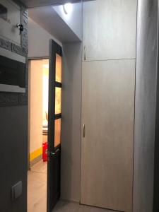 a room with a closet and a door to a hallway at Devolano 1 in Odesa