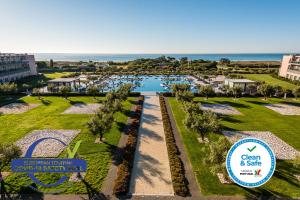 an aerial view of the ocean sea resort at Vila Gale Lagos in Lagos