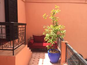 Balkón nebo terasa v ubytování Riad Dar Lilas