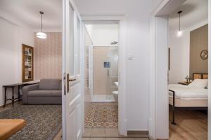 Posteľ alebo postele v izbe v ubytovaní BpR Király Street Nest with A/C