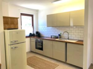 Kuchyň nebo kuchyňský kout v ubytování Gästeapartments Rossatz