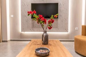 TV a/nebo společenská místnost v ubytování AURA APARTMENTS