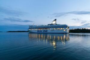 a large cruise ship sitting in the water at Tallink Silja Line Ferry - Helsinki to Stockholm in Helsinki +71 photos