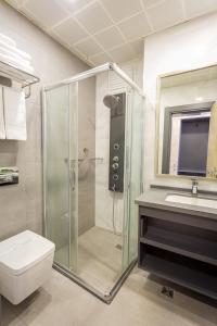 Et badeværelse på Levor Hotel