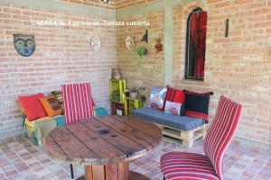 Ruang duduk di Cabañas A la Maison