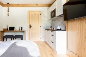Televízia a/alebo spoločenská miestnosť v ubytovaní Willa MAJA Relax pod Giewontem APARTZAKOP