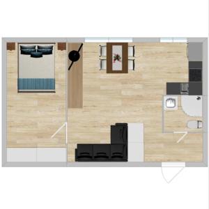 a floor plan of a living room with at ashlife_home in Liepāja