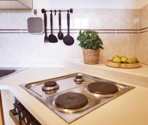Kuchyň nebo kuchyňský kout v ubytování Apartment Soline + 37 fotografií