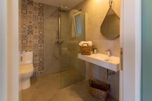 A bathroom at Two Olive Trees - Deluxe Apartments