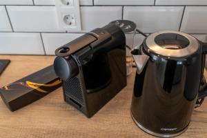 Coffee and tea making facilities at Two Olive Trees - Deluxe Apartments