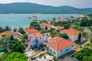 an aerial view of a house with orange roofs at Holiday home in Ist - Insel Ist 39017 in Ist