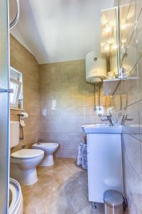 Koupelna v ubytování Studio in Olive Grove close to Split and Trogir