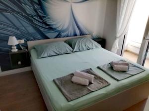Postel nebo postele na pokoji v ubytování Apartment in Silo/Insel Krk 36991 + 18 fotografií
