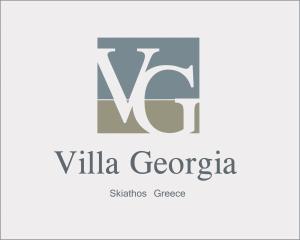 a logo for a greek biotech company at Georgia Villas in Skiathos