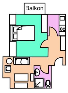 Půdorys ubytování Pension Schneider, Ferienwohnung