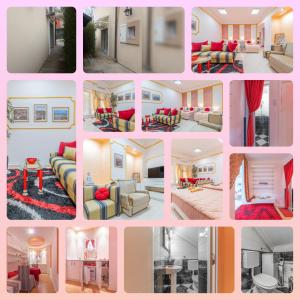 a collage of different pictures of a living room at Apartman 2 KOVAČINA in Nikšić