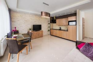 Kuchyňa alebo kuchynka v ubytovaní Gdańsk Comfort Apartaments Łąkowa