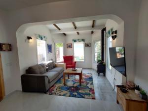 sala de estar con sofá y TV en La Zenia relax-inn home, en Orihuela