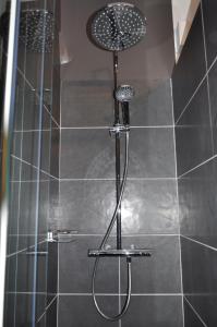 a shower with a shower head in a bathroom at LE NID DES HALLES, au cœur du Boulingrin in Reims