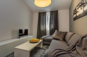 sala de estar con sofá y TV en Apartment Maris, en Rovinj