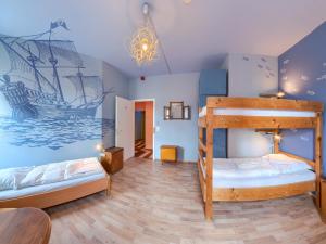 Voodi või voodid majutusasutuse Labyrinth Hostel Weimar toas